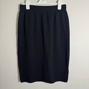 St. John Evening Black Knit Pencil Skirt Size 12
